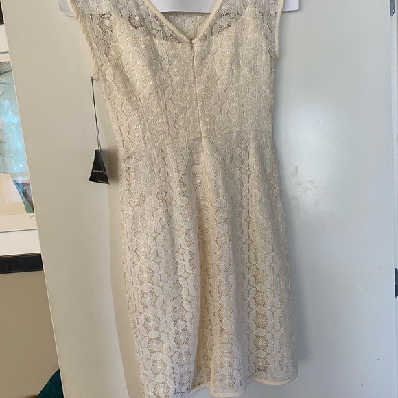 Nanette Lepore Lace Ivory Dress Size 10 - Picture 5 of 6